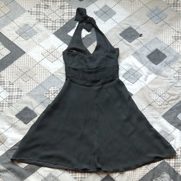 ann taylor 100% silk halter dress - Picture 2 of 3